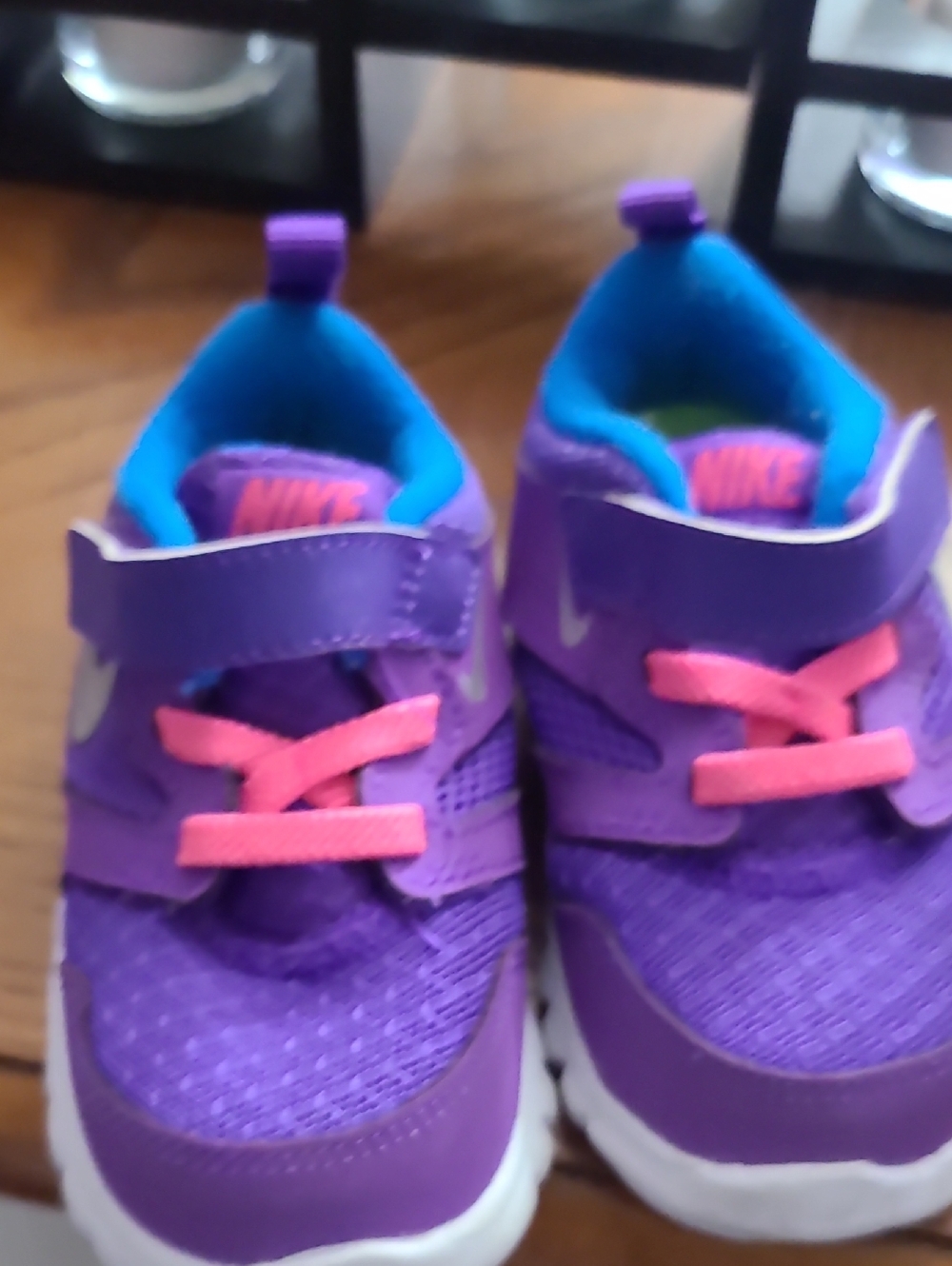Nike  Flex Kids Purple Sneakers with Pink Accents